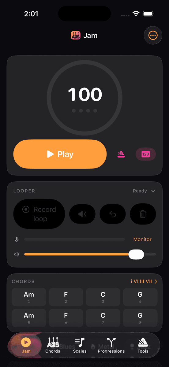Bomb Loop — Jam screen