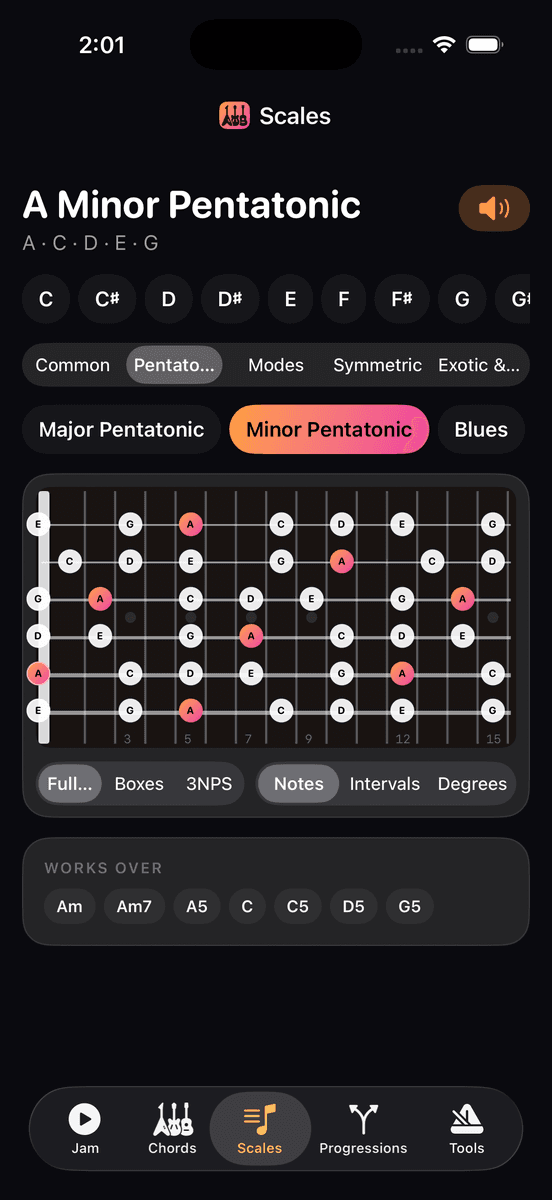 Bomb Loop — Scales screen